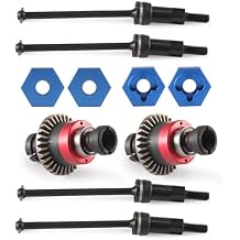 Assembled Differential for 1/18 Granite GROM 1/14 Mojave,CVD Shaft Dogbone CVD Joint Universal Axle Set,Accessories for ARRMA 1/18 2S Granite Granite GROM (RED&Black)