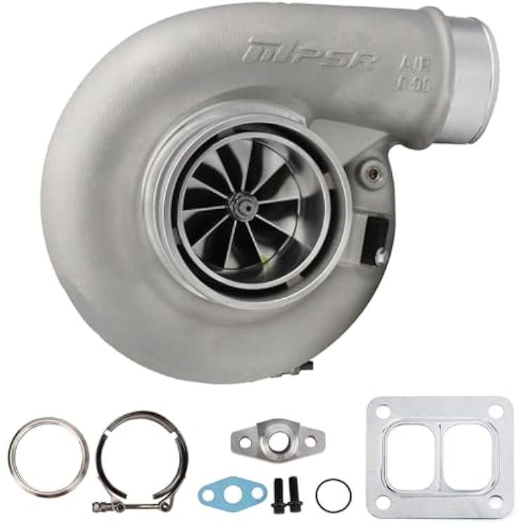Pulsar Turbo Systems Pulsar Turbo 7375G COMPACT Dual Ball Bearing Billet Wheel Turbo T4 Divided, Vband 0.95AR Hp Rating 1200
