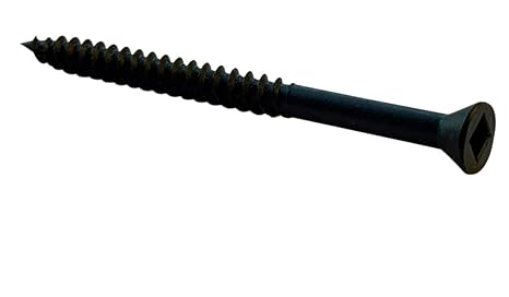 Small Parts 0616YQFT #6-18 x 1" Square Drive Trim Head Drywall Screw Fine Thread Black Phosphate (Pack of 100)