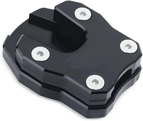 Motorcycle Kickstand Pad X95-Enlarge Kickstand Pad Extension for Ho&nda CT125 CT 125 Cub 2020- (Black)