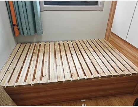 Solid wood bed board Bedrooms Bed Slats Single/Double/King Size, 60 70 80 100 120 135 150 180 cm Width Folding Board Mattress & Wooden Bunkie Board, Soft Bed Into Hard Pad Boards(150x200cm/5