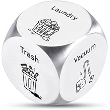 Bicfuiot Gift 1 Year Anniversary for Couple Christmas Boyfriend Birthday Gift Girlfriend Valentines Day Personalized Gifts for Him Husband Wife Funny Stocking Stuffer Decision Dice Chores Housework