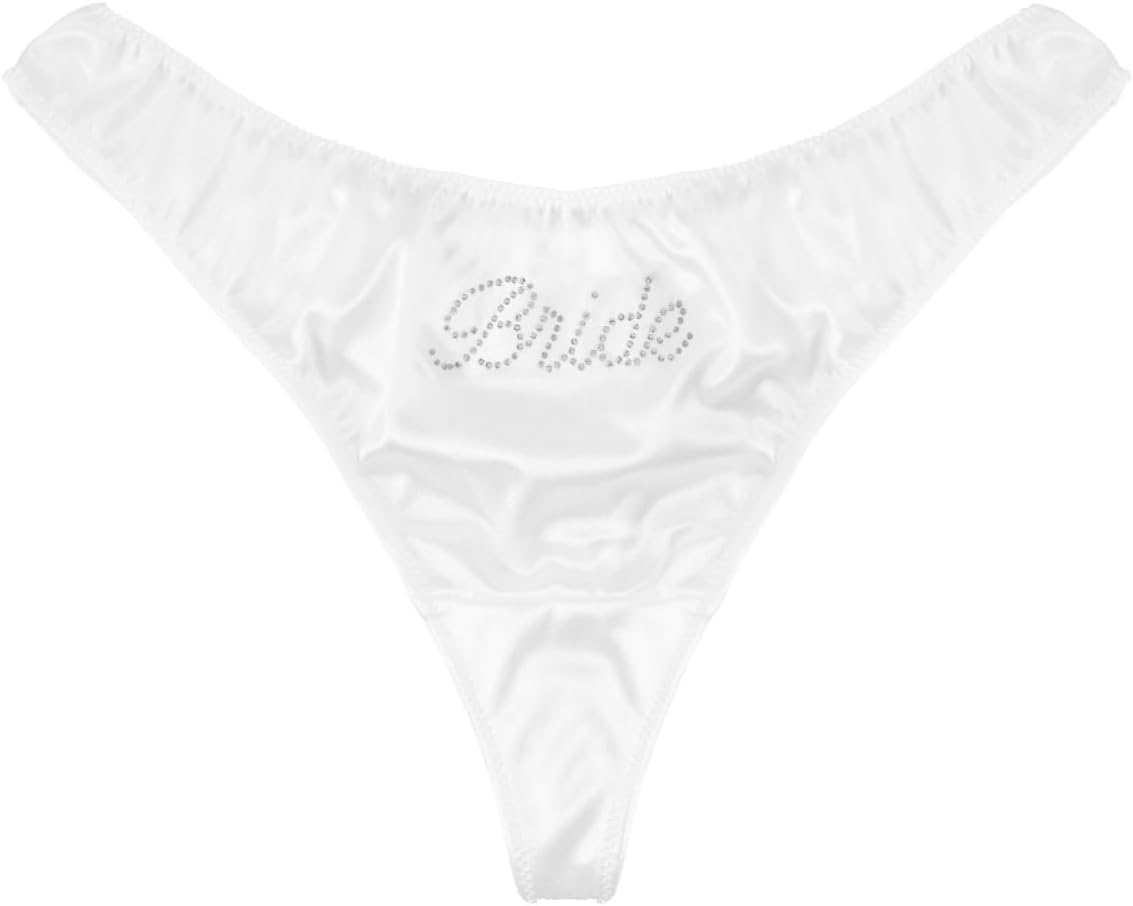 xo, Fetti Bachelorette Party Ivory Rhinestone Bride Thong, SML | Bride to Be Party Decorations, Bridesmaid Gift, Favor