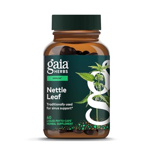 Gaia Herbs Nettle Leaf - Supplement with Stinging Nettle Leaf Extract Traditionally Used for Respiratory & Immune Support - Vegan, Gluten-Free, Soy-Free - 60 Liquid Phyto-Caps 30 Servings