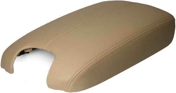 A ABIGAIL Center Console Armrest Cover Repacement Compatible with 2008 2009 2010 2011 2012 Honda Accord Auto Leather Suture Console Lid Cover Replacement (Beige)