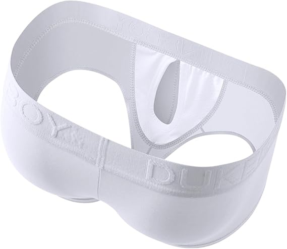 Men's Separated Pouch Trunks Fly Pouch Front Open Bulge Underwear Breathable Cotton Boxers Briefs