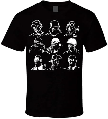 Team Fortress 2 TF2 t-Shirt Video Game Shirts Tshirt Tee Black Team Fortress Shirt