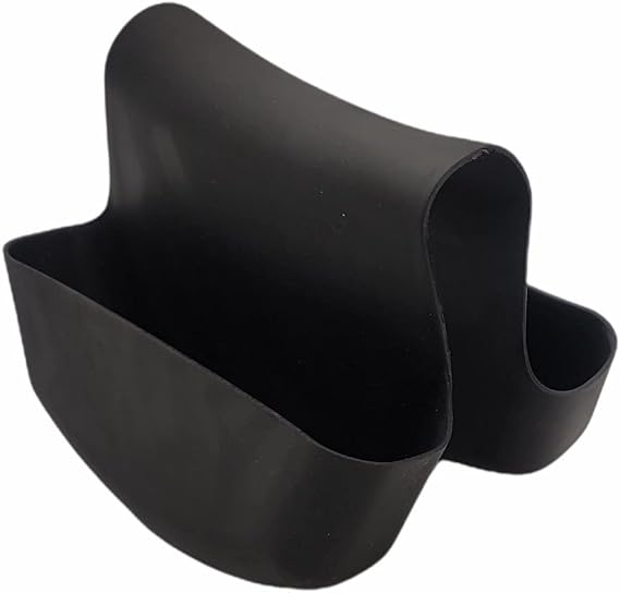 Handy Housewares Sink Caddy Saddle Flexible Sponge Holder - Fits Any Standard Double Kitchen Sink - Black