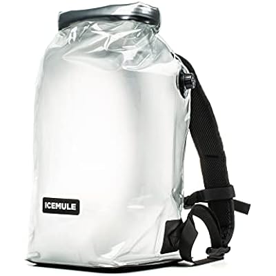 ICEMULE Clear Backpack Cooler Stadium Approved Clear Bag, Air-Insulated, 100% Waterproof, Collapsible Soft Sided Cooler Bag