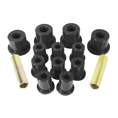 Prothane 1-1003-BL Black Rear Spring Eye and Shackle Bushing Kit for Jeep CJ5 and CJ7