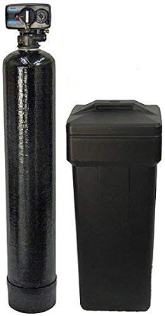 Metered water softener with 3/4" Fleck 5600 Econominder control, 64,000 grain capacity with by-pass valve