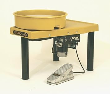 Brent EX Pottery Wheel - Ceramic & Pottery Tools - Pottery Wheel - Yellow - Small - Unisex - Big Kid, Youth - Includes Splash Pan, Brent Classic Controller