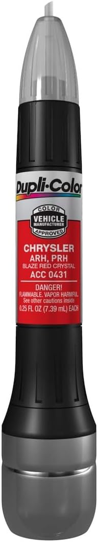 Dupli-Color Crystal Chrysler Exact-Match Scratch Fix All-in-1 Touch-Up Paint Blaze Red 0.5 oz.
