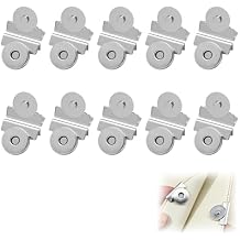 Eosraffa 10 Pairs Magnetic Snaps for Purses and Totes, No-Sew Metal Snap Buttons Closures for Bags, Clothing, DIY Crafts (Silver)