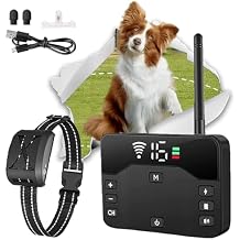 Wireless Dog Fence, Stubborn Dog Boundary Containment System, Electric Dog Shock Training Collar, Waterproof Rechargeable, Adjustable Range Up to 1964ft, Harmless for All Dogs,for1dog