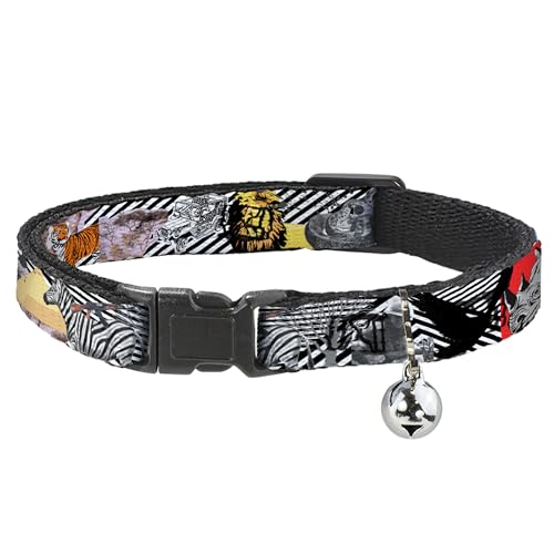 Cat Collar Breakaway Safari 8 to 12 Inches 0.5 Inch Wide