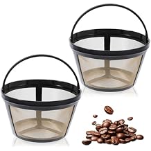 JJUNW 2Pack Reusable 8-12 Cup Basket Coffee Filter Replaces your Paper Coffee Filters, BPA Free
