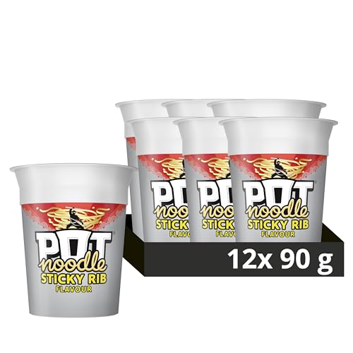 Pot Noodle Sticky Rib Flavour 90 g Pack of 12