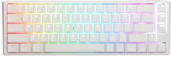 Ducky One 3 SF 65% Mechanical Keyboard, Cherry MX Silent Red, Pure White