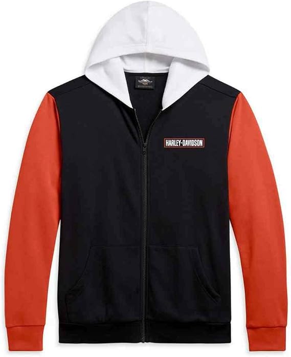 Harley-Davidson Men's H-D Logo Colorblocked Full-Zip Hoodie 96161-21VM