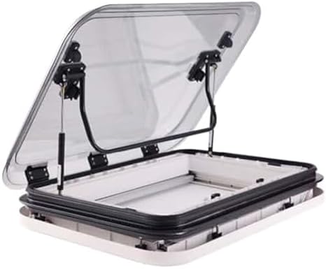 RV Skylight with LED Light, Durable Roof Vent Hatch for Enhanced Ventilation and Illumination in Caravans and Motorhomes
