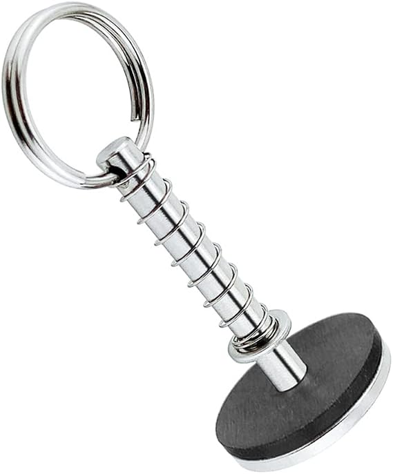 1PCS Marine Grade Stainless Steel Hatch Cover Pull Handle with Spring Hidden Pin Button for Boat Yacht Storage Fishing Diameter: 1/4", Length: 2"