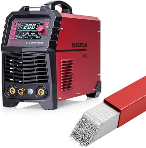 ARCCAPTAIN TIG Welder AC/DC 200Amp with Pulse and TIG Rod