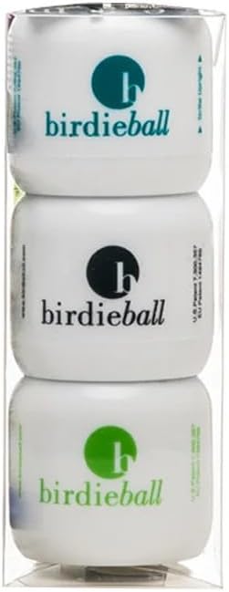 BirdieBall 3 Pack Practice Golf Balls, Limited-Flight, Real Spin & Feel