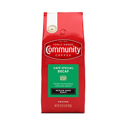 Community Coffee Cafe Special Decaf Ground Coffee, Medium Dark Roast, 32 Ounce Bag Pack of 1