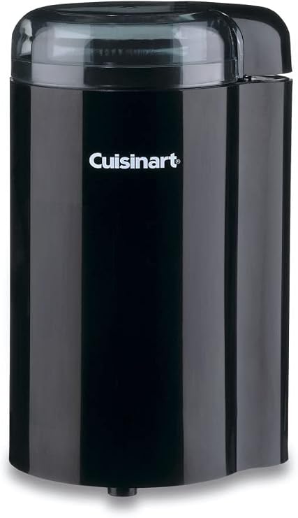 Cuisinart Coffee Grinder, One Touch Control Coffee Bean Grinder with Stainless Steel Bowl and Blades, 2.5 oz/70g Capacity Enough for 12 Cups, On/Off Switch with Safety Interlock, DCG-20BKN, Black