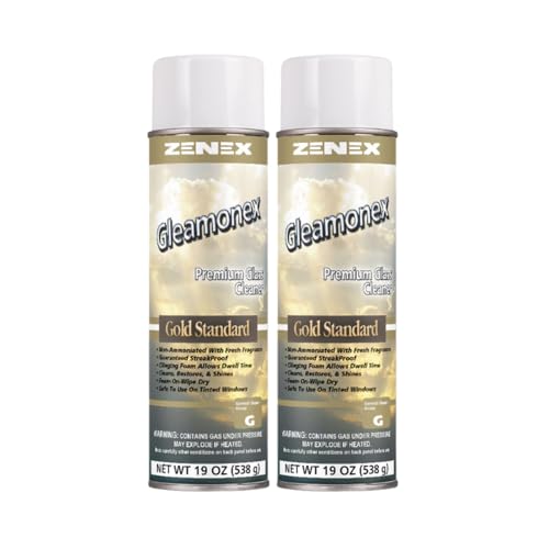 Zenex Gleamonex Glass Cleaner. 2 net 19 oz. Can.