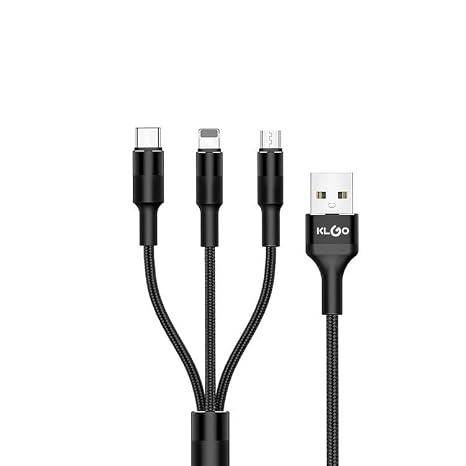 KLGO 3 in 1 Data & Fast Charging Cable  