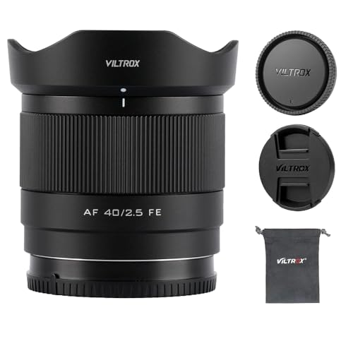 VILTROX AF 40mm f2.5 f2.5 FE Mount Lens for Sony Mirrorless Cameras,Full Frame Auto Focus Lens for Sony E Mount a7RII a7SII a7SIII a7III a7RIII a7IV a7RIV ZV-E10 II a6700 a6600 a6400