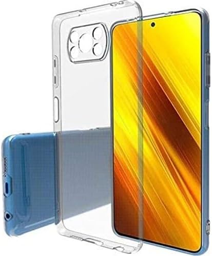 Bzontech Poco X3 NFC ile Uyumlu Kılıf Şeffaf Silikon Kamera Korumalı 3D