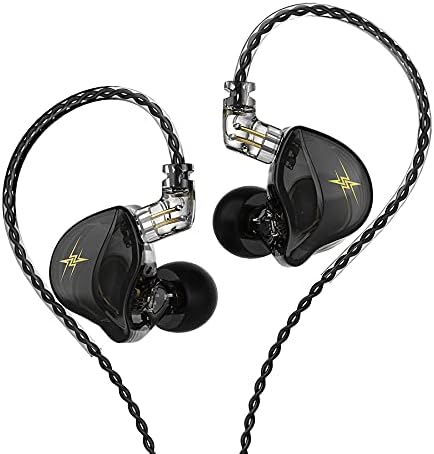 KASOTT QKZ ZXT in Ear Monitor Headphones, Wired Earbuds Stereo Bass, HiFi IEM Earphone, Wired Gaming Earbuds, with detachable cables (Black)