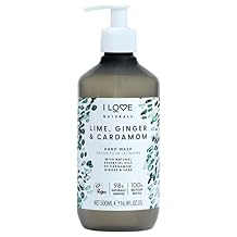 I LOVE Naturals Lime, Ginger and Cardamom Hand and Body Lotion - Moisturizing Lotion for Dry Skin - Coconut Oil and Shea Butter Lotion - 16.9 oz