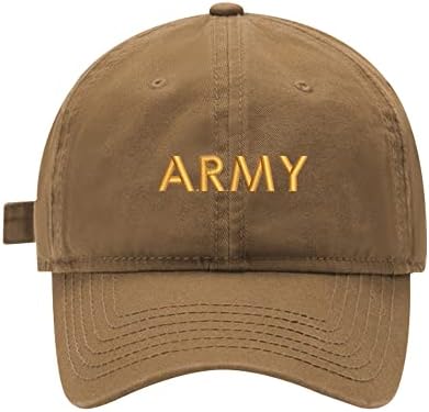 Men's Baseball Cap Army Embroidered Adjustable Dad Hat
