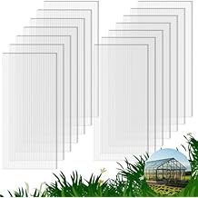 14 Pack Polycarbonate Greenhouse Panels, 4' x 2' x 0.24" Twin-Wall Polycarbonate Sheets for All Weather Green house Covering, Clear Greenhouse Panels, Excellent Light Transmission & Weather Resistance