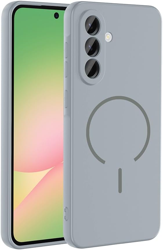 Samsung Galaxy A36 Kılıf M-Safe Özellikli Mat Yüzey Kamera Korumalı Arka Silikon Kapak Titanyum-Gri