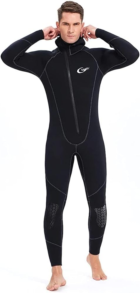 Ultra Stretch 1.5MM Neoprene Wetsuit for Men Women, Front Zip Full Body Diving Suit Protection UV 50+ Cold-Proof Thick Warm Swimsuit One-Piece