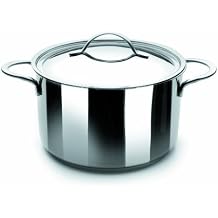 IBILI Noah Stock Pot with Lid, Stainless Steel, Silver, 24 x 24 x 7 cm