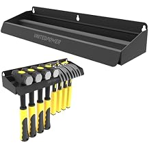 UNITEDPOWER Hammer Holder, Wall Mount Storage Rack Organizer for Workshop, Shed, Garage, Home, Fit Most of Hammer or Small Tools