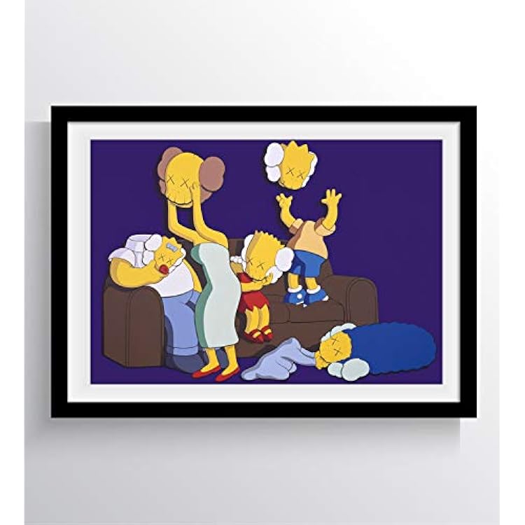 KAWS X SIMPSONS Companion Print Poster Urban Street HYPEBEAST Supreme Poster Mural - Photography Art 17 x 21. Premium Art Print with archival Ink in GLOSSY Paper. Limited Edition. KWS22