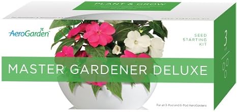 AeroGarden 800356-0200 Master Gardener Deluxe with 3 Sets of 3 Pods, Seeds Not Included