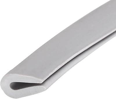 METALLIXITY Edge Trims 3M9.84Feet 1Pcs, PVC U Channel Fits 0.5-1.5mm Edge Seal Strip - for Home Doors Window, Grey