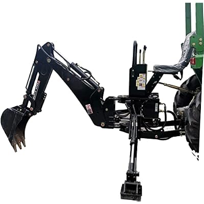 Category 1 & 2 BH6600HT 3 Point Hitch Backhoe Excavator Tractor Attachment, 7 Digging Depth, Buckets 10 and 15