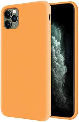 KZY Apple iPhone 11 Pro Max İçi Kadife Soft Logosuz Lansman Silikon Kılıf - Turuncu