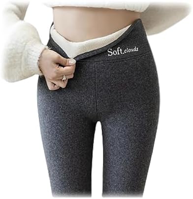 Casual Warm Winter Solid Pants, Pants Slim Leggings for Women, Fleece Lined Leggings Women