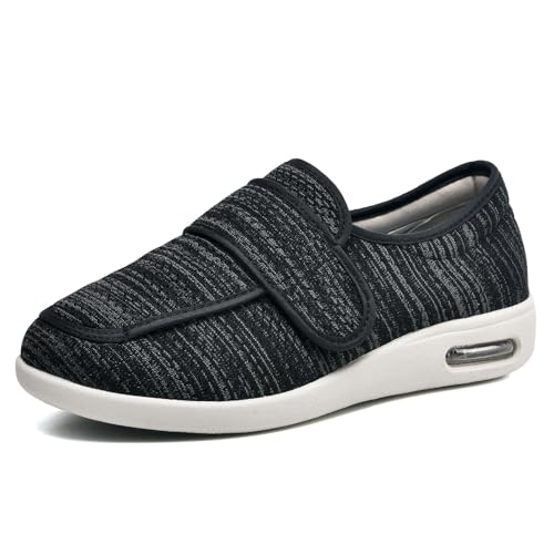 youyun Mens and Womens Diabetic Shoes for Men and Women Extra Wide Width Slip on Walking Shoes for Swollen Feet for Elderly Foot Pain Relief Walking Sneakers with Arch Support 036U