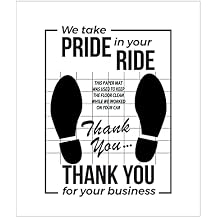 White Car Paper Floor Mats : 50 Pcs Disposable Floor Cars Auto Vehicles Automotive Mat Covers Protector Detailing Detail Wash Temporary Sticky 16x20inch, fzp202